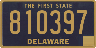 DE license plate 810397