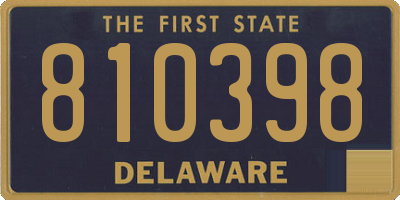 DE license plate 810398