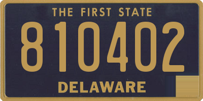 DE license plate 810402