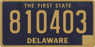 DE license plate 810403