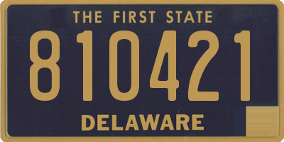 DE license plate 810421