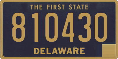 DE license plate 810430