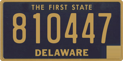 DE license plate 810447