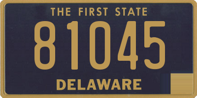 DE license plate 81045
