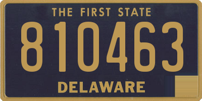 DE license plate 810463