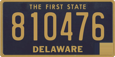 DE license plate 810476