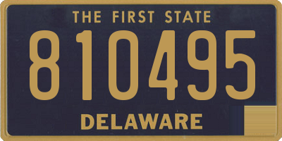 DE license plate 810495
