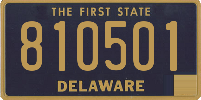 DE license plate 810501