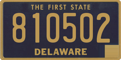 DE license plate 810502