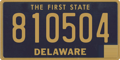 DE license plate 810504