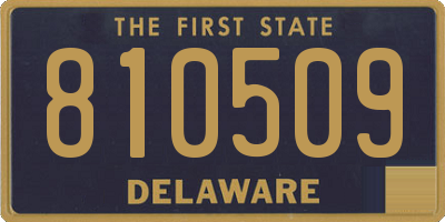 DE license plate 810509