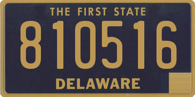 DE license plate 810516