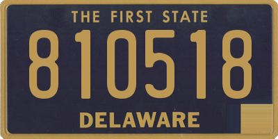 DE license plate 810518
