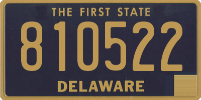 DE license plate 810522
