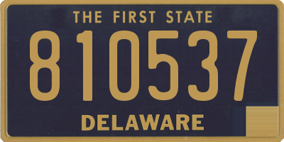 DE license plate 810537