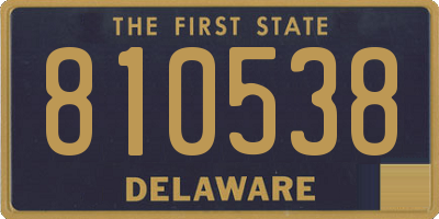 DE license plate 810538