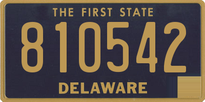 DE license plate 810542