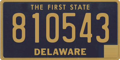 DE license plate 810543