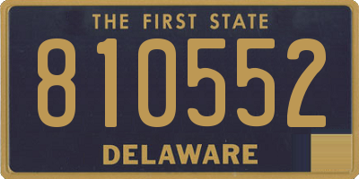 DE license plate 810552