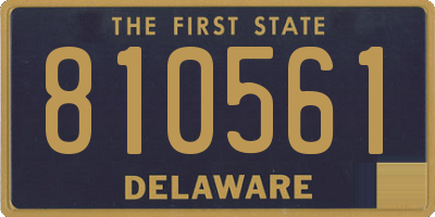 DE license plate 810561