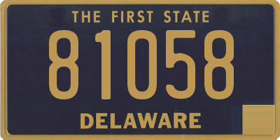 DE license plate 81058