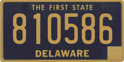 DE license plate 810586