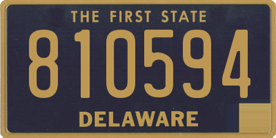 DE license plate 810594