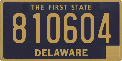 DE license plate 810604