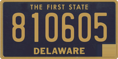 DE license plate 810605