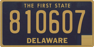 DE license plate 810607