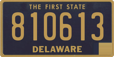 DE license plate 810613
