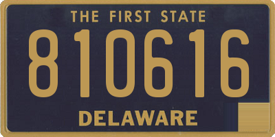 DE license plate 810616