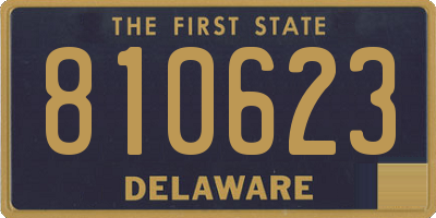 DE license plate 810623