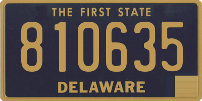 DE license plate 810635