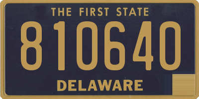 DE license plate 810640