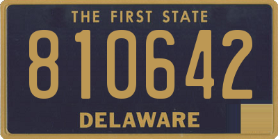 DE license plate 810642