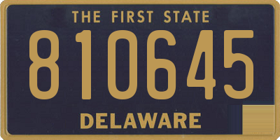 DE license plate 810645