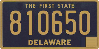 DE license plate 810650