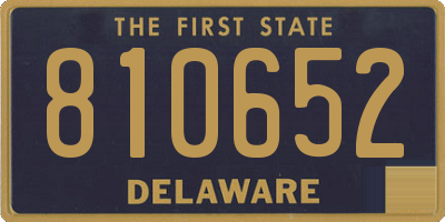 DE license plate 810652