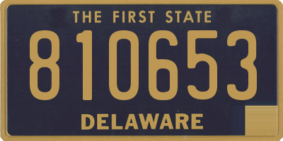 DE license plate 810653