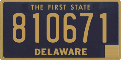DE license plate 810671