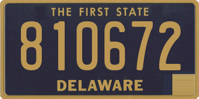 DE license plate 810672
