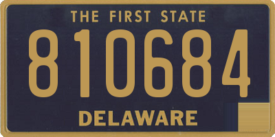 DE license plate 810684