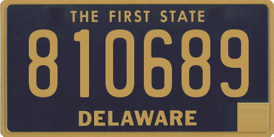 DE license plate 810689