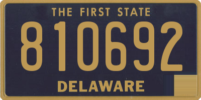 DE license plate 810692