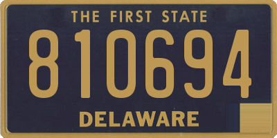 DE license plate 810694