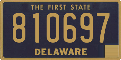DE license plate 810697