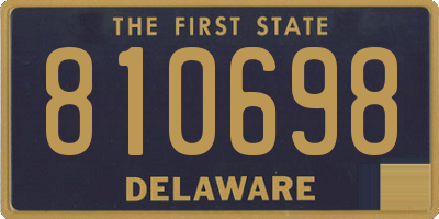 DE license plate 810698