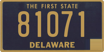 DE license plate 81071