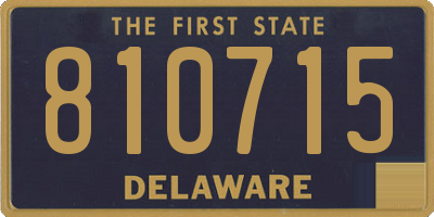 DE license plate 810715